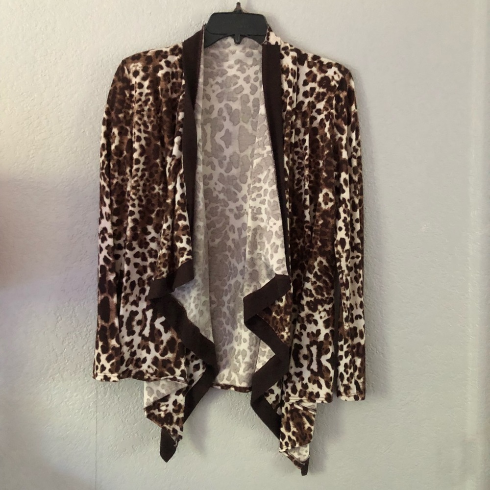 Animal print cardigan